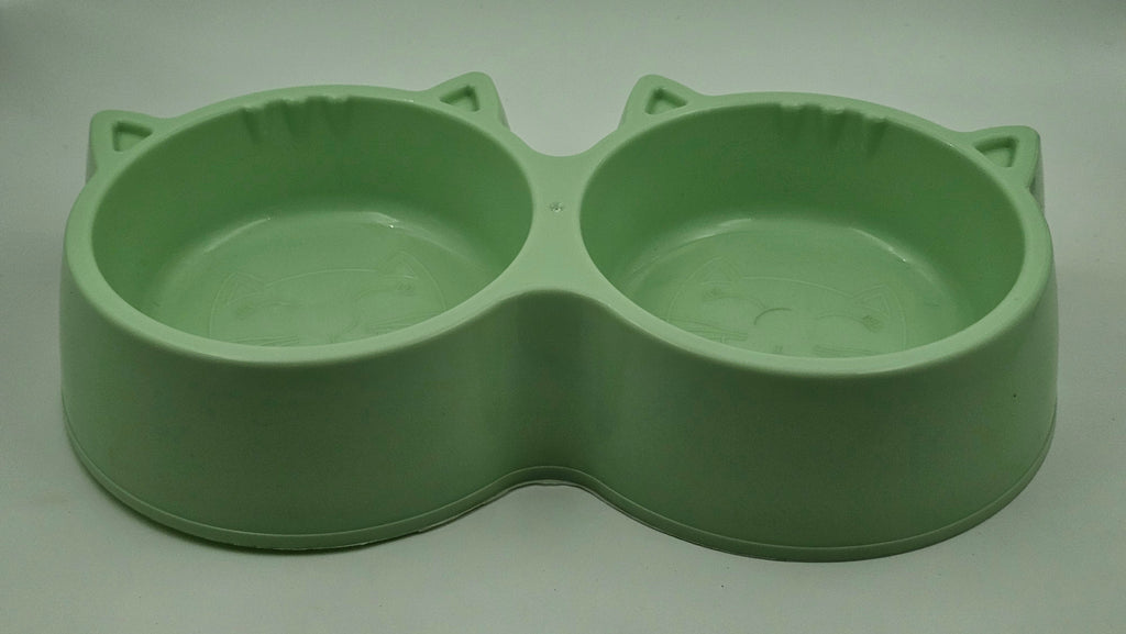 Cute Dual Cat Bowl – Small | Food & Water Feeder for Pets