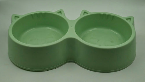 Cute Dual Cat Bowl – Small | Food & Water Feeder for Pets