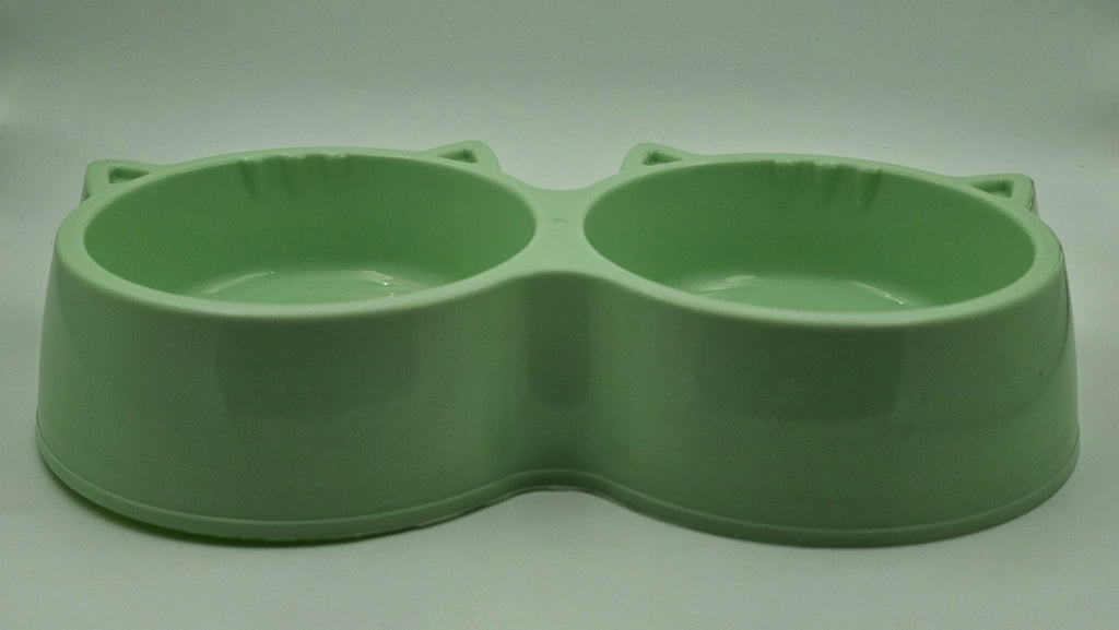 Cute Dual Cat Bowl – Small | Food & Water Feeder for Pets